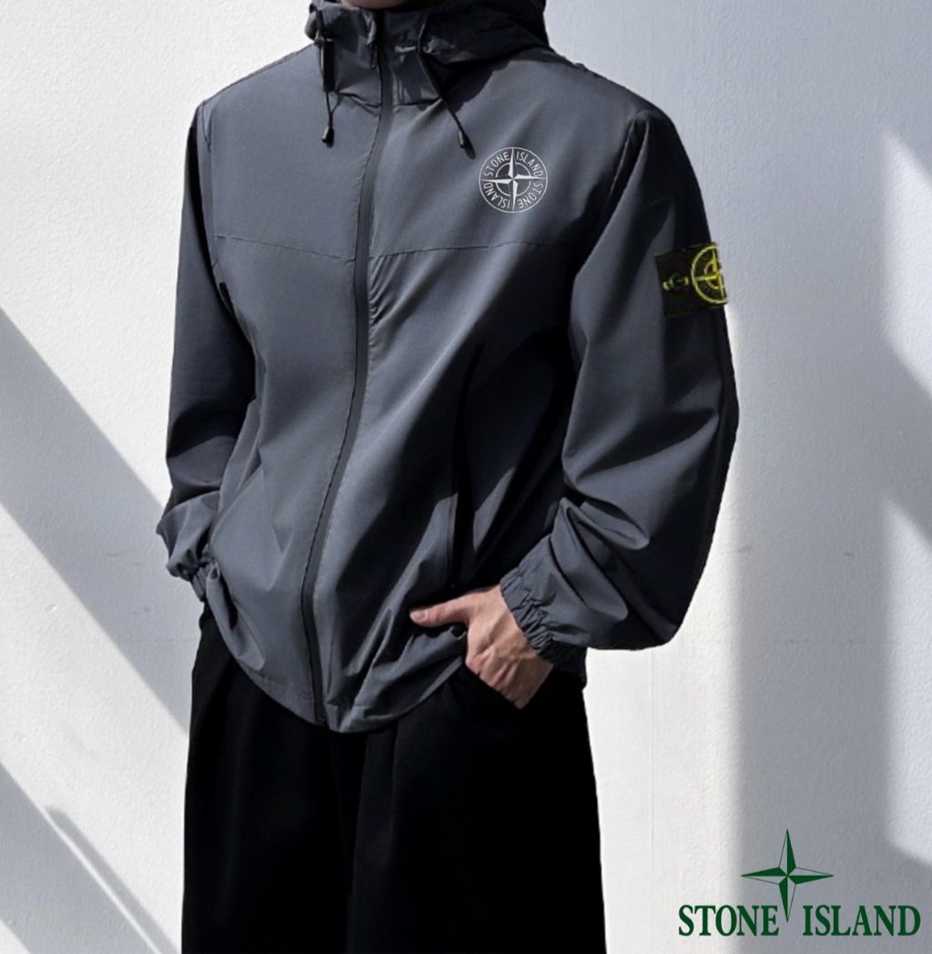 스톤아일랜드 버팅 로고 방수 고프코어 바람막이