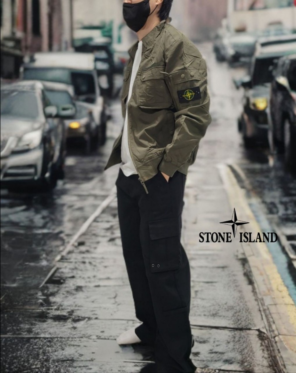 스톤아일랜드 헨리넥 항공 자켓