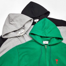 아미 스몰 레드 하트 후드집업