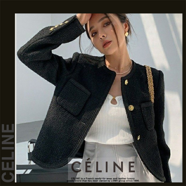 셀린느 여성 4697 골드 버튼 자켓