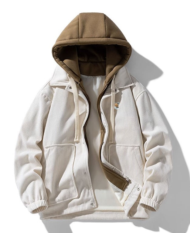 메종키츠네 골덴 후드 자켓