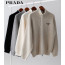 프라다 밀라노 자수 로고 베르디 배색 니트 집업