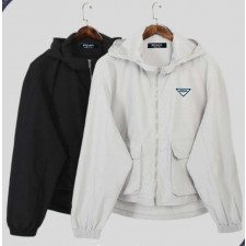 프라다 플레이트 패치 후드 바람막이