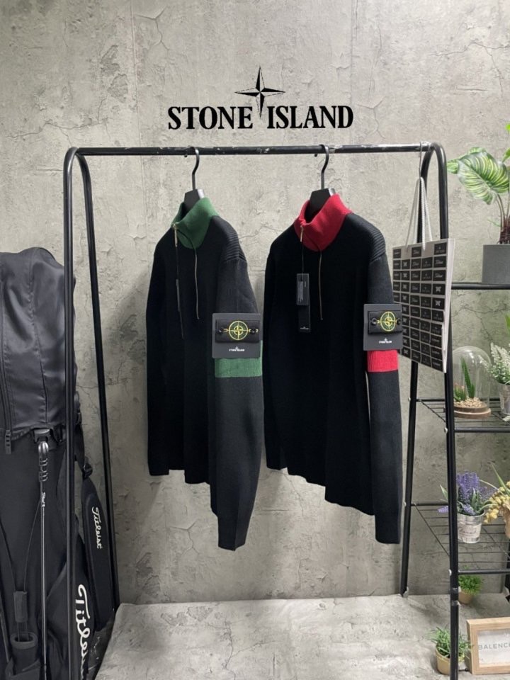 스톤아일랜드 견장 니트 집업