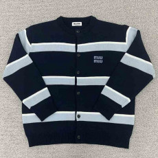 미우미우 배색 라운드 가디건