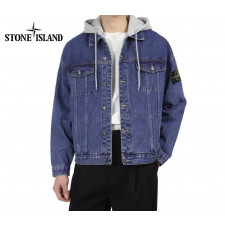 스톤아일랜드 후드 탈부착 청자켓