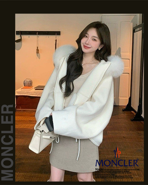 몽클레어 여성 M318 퍼후드 투웨이 니트 후드집업