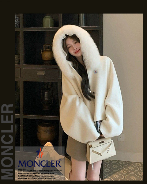 몽클레어 여성 M318 퍼후드 투웨이 니트 후드집업