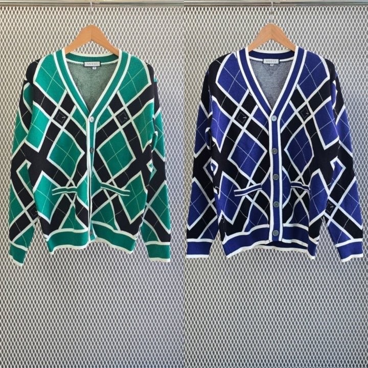 구찌 멀티 컬러 코튼 가디건