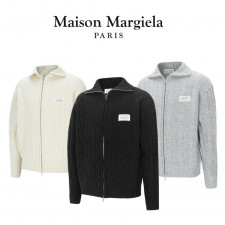 메종마르지엘라 가슴 로고 투웨이 니트 집업