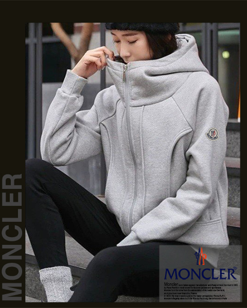 몽클레어 여성 8291 라인 기모 후드집업