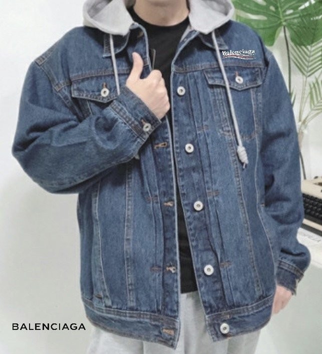 발렌시아가 웨이브로고 청자켓