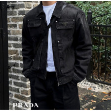 프라다 플레이트 르노 리벳 데님 자켓