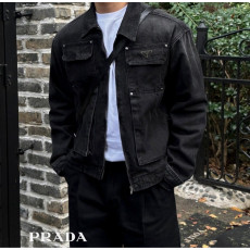 프라다 플레이트 르노 리벳 데님 자켓