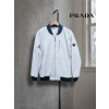 프라다 팔 플레이트 블루종 자켓