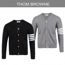 톰브라운 4바 코튼 램스울 골드 버튼 가디건