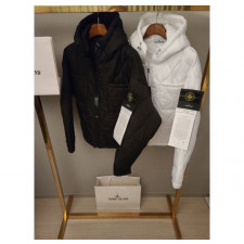 스톤아일랜드 퀄팅 후드 패딩