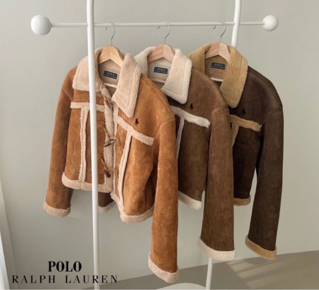 폴로 여성 양털 무스탕 자켓