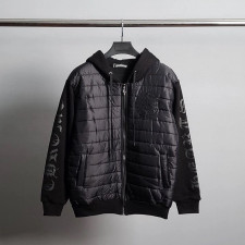 크롬하츠 레더 말굽 패딩 기모 후드집업