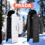 프라다 절개 후드 롱패딩