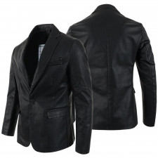 버버리 싱글 레더 자켓