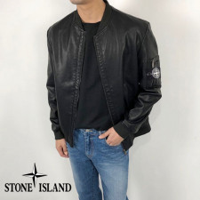 스톤아일랜드 히든 와펜 레더 Ma-1 자켓