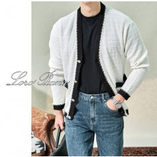 로로피아나 핸드메이드 트위드 가디건 아이보리