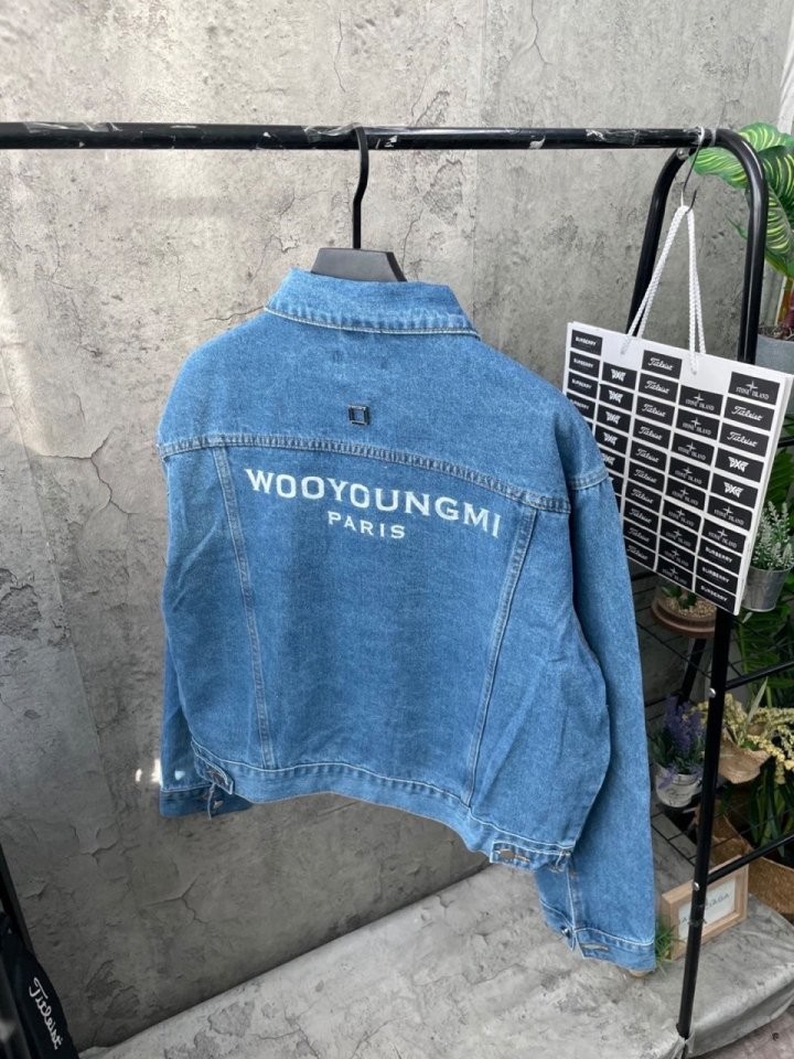 우영미 블랙 데님 자켓 진청