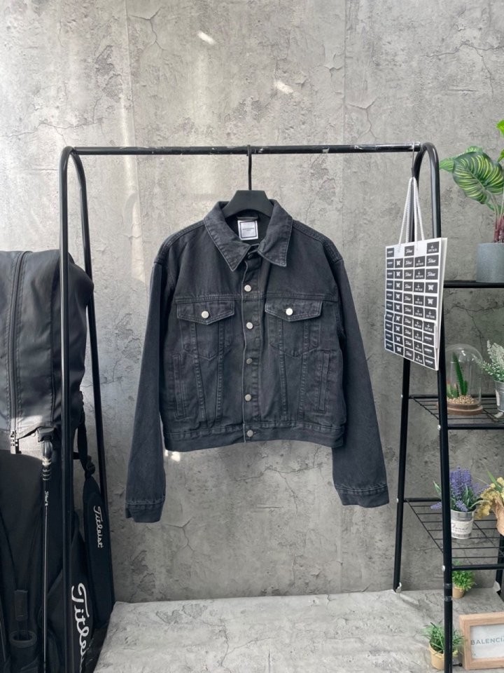 우영미 블랙 데님 자켓