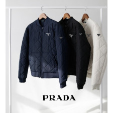 프라다 개버딘 로고 퀄팅 패딩 자켓