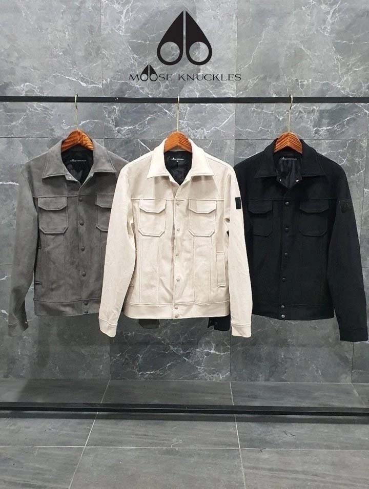 무스너클 블랙 패치 스웨이드 버튼 자켓