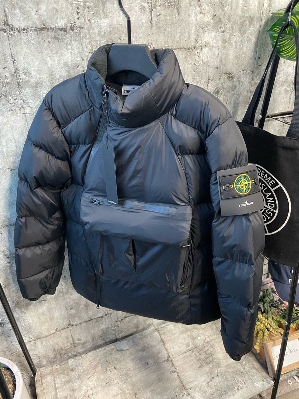 스톤아일랜드 하이테크 웰론 아노락 패딩