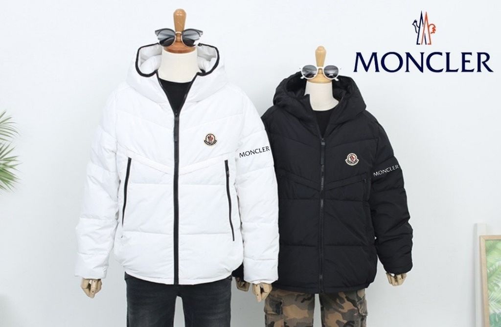 몽클레어 로고 안테르 후드 패딩