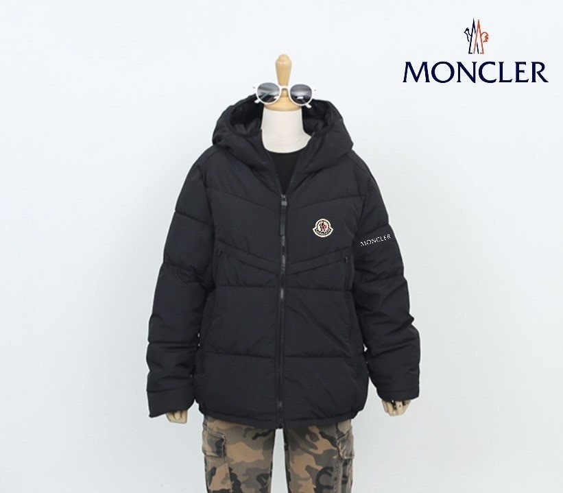 몽클레어 로고 안테르 후드 패딩