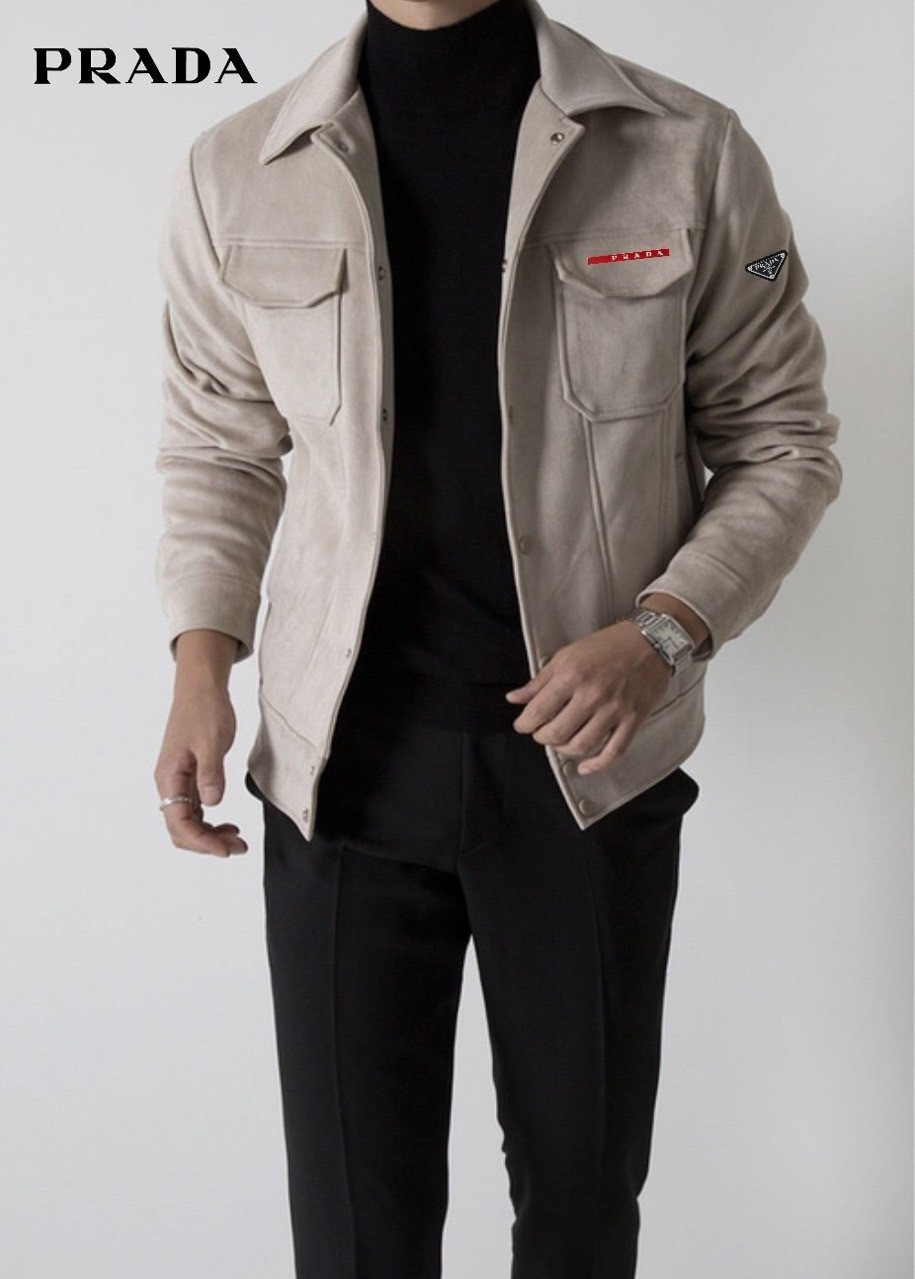 프라다 벨티드 스웨이드 자켓