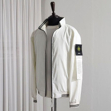 스톤아일랜드 로고 패치 라인 자켓