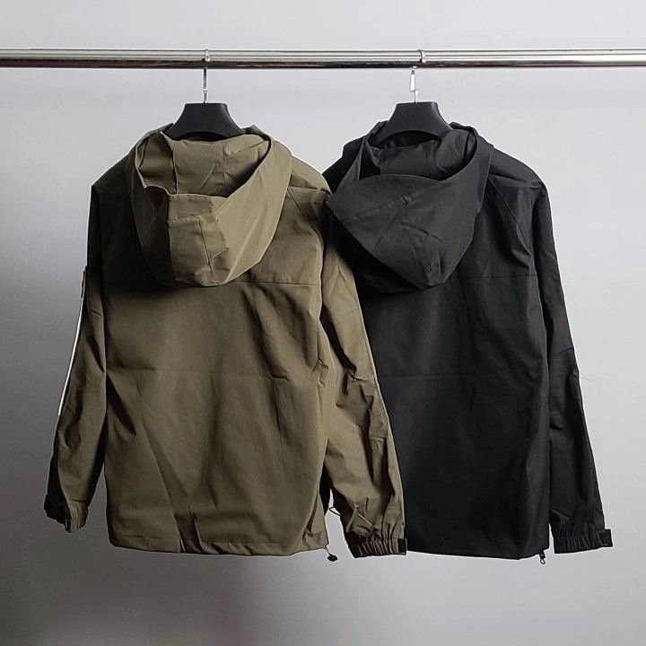 스톤아일랜드 로고 와펜 포켓 아노락 자켓