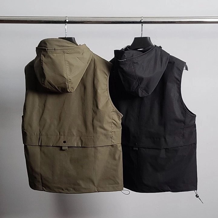 스톤아일랜드 사각 패치 후드 베스트 조끼 자켓