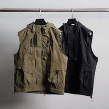 스톤아일랜드 사각 패치 후드 베스트 조끼 자켓