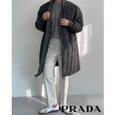 프라다 삼각 로고 디온 롱패딩 코트