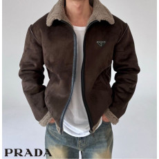 프라다 플레이트 쉐도우 무스탕 자켓