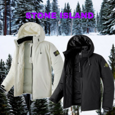 스톤아일랜드 가슴 지퍼 헤비 패딩