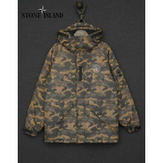 스톤아일랜드 버팅 로고 카모 후퍼 패딩