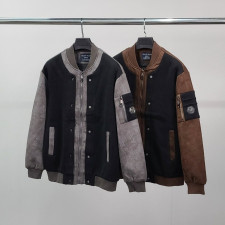 필립플레인 스틸 로고 니트 레이어드 Ma-1 자켓