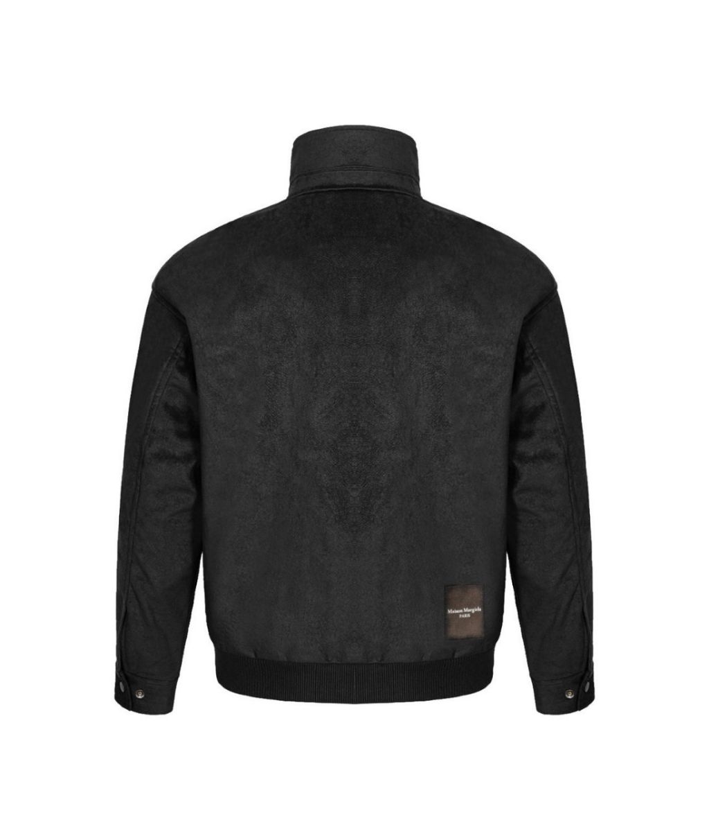 메종마르지엘라 로고 패치 스웨이드 집업