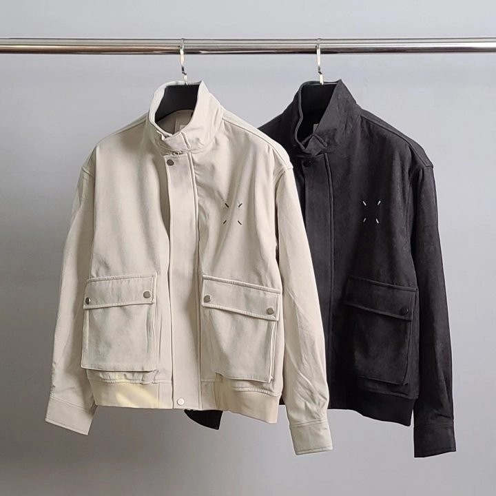 메종마르지엘라 로고 패치 포켓 자켓