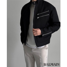 발망 로열 트위드 더블 라인 지퍼 자켓