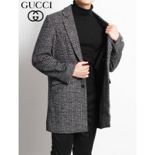 구찌 하운드 글렌 체크 하프 코트