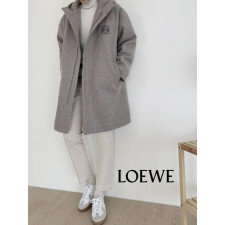 로에베 퀄팅 안감 울 코트