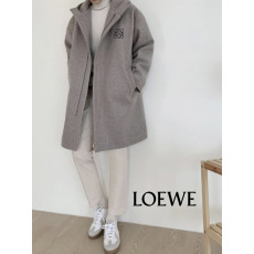 로에베 퀄팅 안감 울 코트